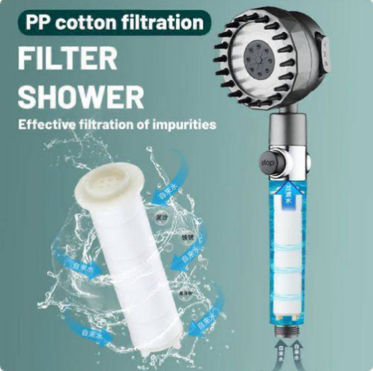 pommeau de douche 3 modes, douche haute pression, filtre de massage, robinet à effet pluie, salle de bain, maison, accessoires innovant