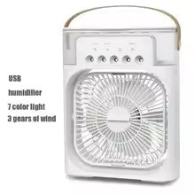 Nouveau ventilateur 3 en 1, climatiseur, mini refroidisseur d'air domestique, veilleuse LED, humidificateur portable, ventilateur de réglage de l'air, ventilateur de bureau et de maison